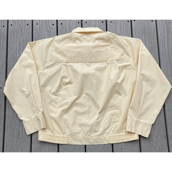 Vintage 80s Izod Lacoste Harrington Jacket Men’s L Yellow Crocodile Logo Preppy - Picture 11 of 14